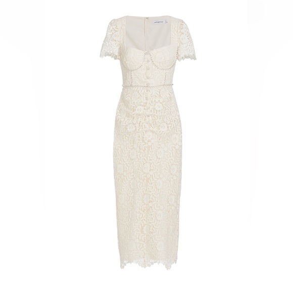 Self-Portrait Dresses & Skirts - Self portrait lace and crystal midi dress